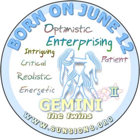 June 12 Zodiac Horoscope Birthday Personality - SunSigns.Org