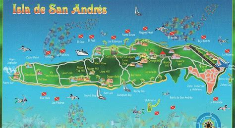 Mapa turístico de San Andrés | Mapa turístico, San andres, Turístico