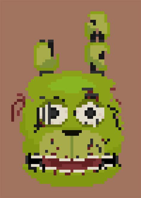 Springtrap head pixel art