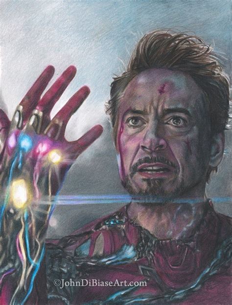 Iron Man robert Downey Jr From Avengers: Endgame Colored - Etsy | Iron ...