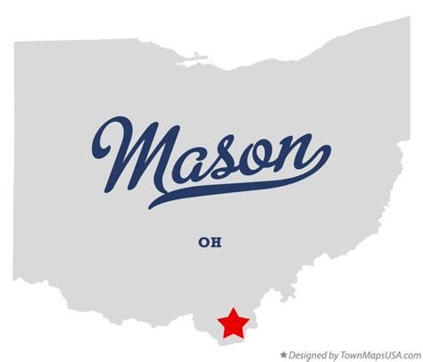 Map of Mason, Lawrence County, OH, Ohio