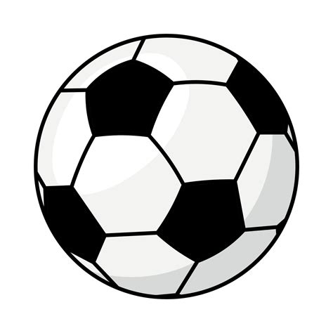 Football Vector Icon Clipart Soccer in Flat Animated Illustration on ...