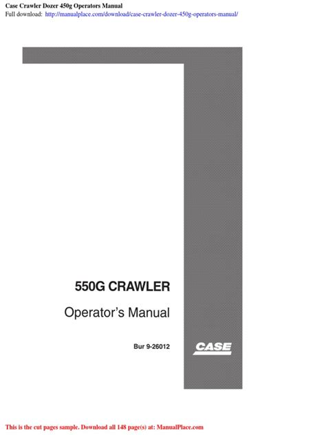 Case Crawler Dozer 450g Operators Manual | PDF