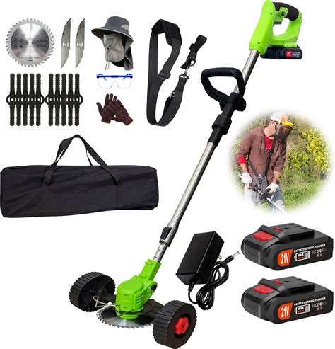 21V Cordless Weed Eater with Battery and Charger, Lightweight Lawn ...