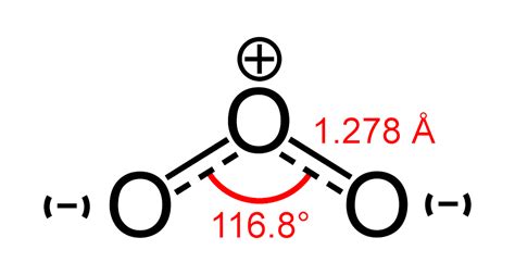 What is the $ \\angle O-O-O $ bond angle in ozone?