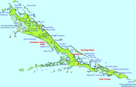 Exuma Map - Great Exuma Bahamas