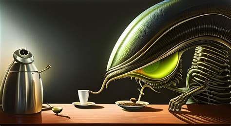 alien eating human food - AI Generated Artwork - NightCafe Creator