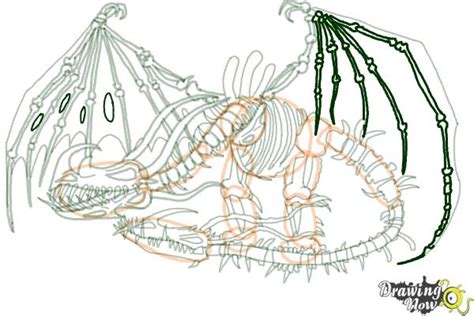 How to Draw a Boneknapper Dragon from How to Train Your Dragon - DrawingNow