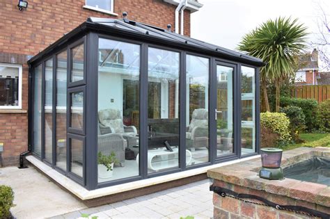 Grey Triple Glazed Georgian Conservatory - Designer Door Company