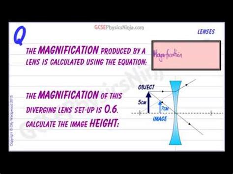 Magnification Formula Class 10