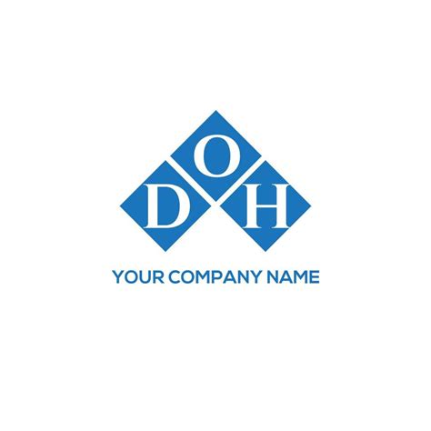 DOH letter logo design on WHITE background. DOH creative initials ...