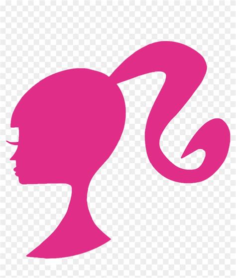 Pink Barbie Head Logo Png