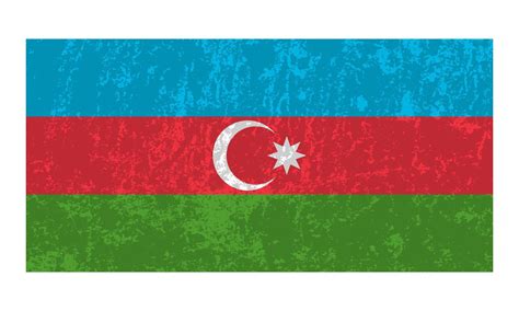 Azerbaijan grunge flag, official colors and proportion. Vector ...