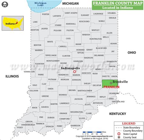 Franklin County Map, Indiana