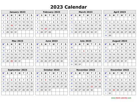 printable calendar 2023 one page with holidays single page 2023 - 2023 ...