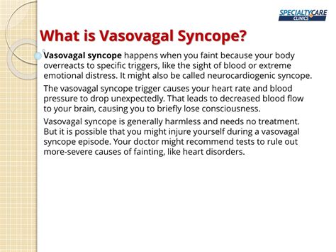 PPT - Vasovagal Syncope - Symptoms, Causes, and Treatment PowerPoint ...