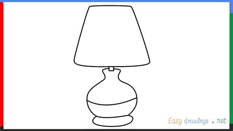 How to draw a Lamp step by step for beginners - YouTube