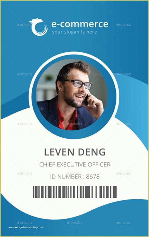 Free Student Id Card Template Of Id Card Templates Free Sample Example ...