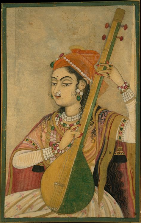 A Lady Playing the Tanpura | India (Rajasthan, Kishangarh) | The ...