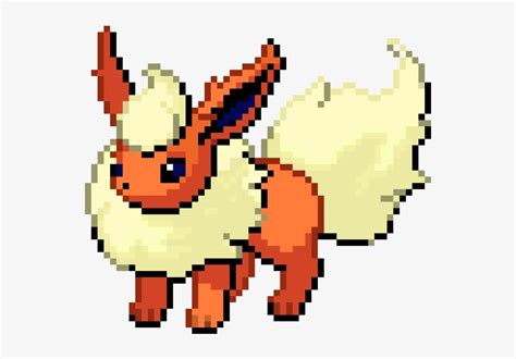 Flareon - Minecraft Flareon Pixel Art Transparent PNG - 670x550 - Free ...