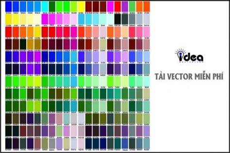 Bảng màu CMYK chuẩn trong in ấn (Vector)