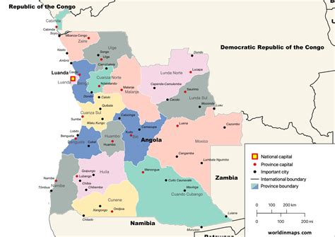 Angola in map, data and statistics - World in maps