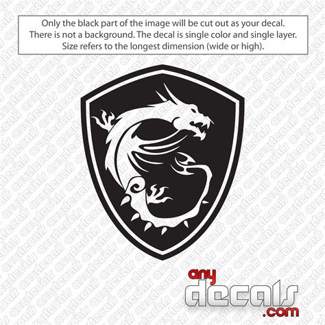 MSI Gaming Dragon Decal Sticker - AnyDecals.com