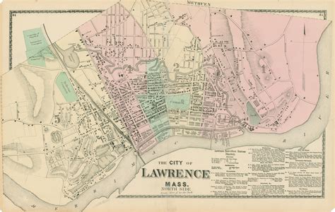 The city of Lawrence, Mass : north side - Digital Commonwealth