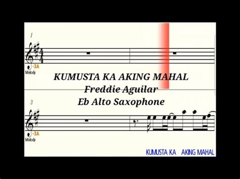 KUMUSTA KA AKING MAHAL - Eb Alto Saxophone Playalong - Sheet Music ...