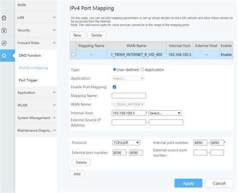 CANNOT ENABLE PORT FOWARD on HG8145V5 - Huawei Enterprise Support Community