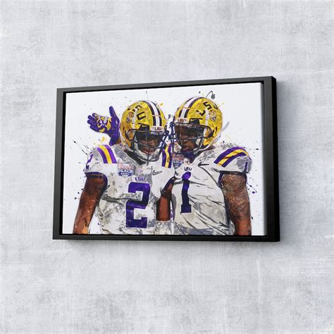 Ja'marr Chase Justin Jefferson Poster LSU NFL Painting - Etsy