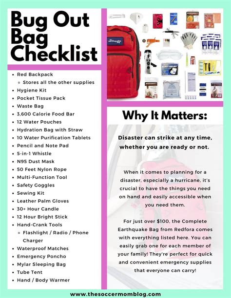 FREE Bug Out Bag Checklist - Know What to Pack for a Hurricane