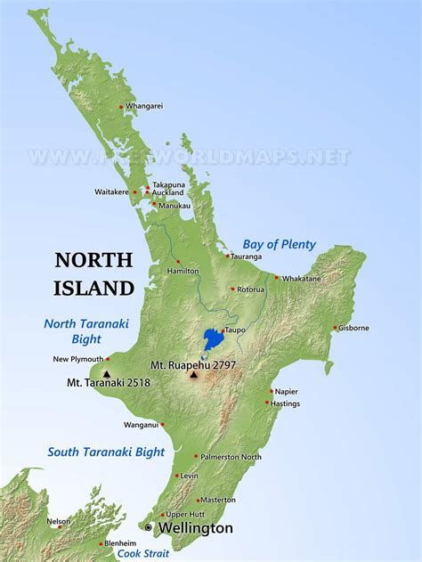 New Zealand North Island Map - Maps Model Online