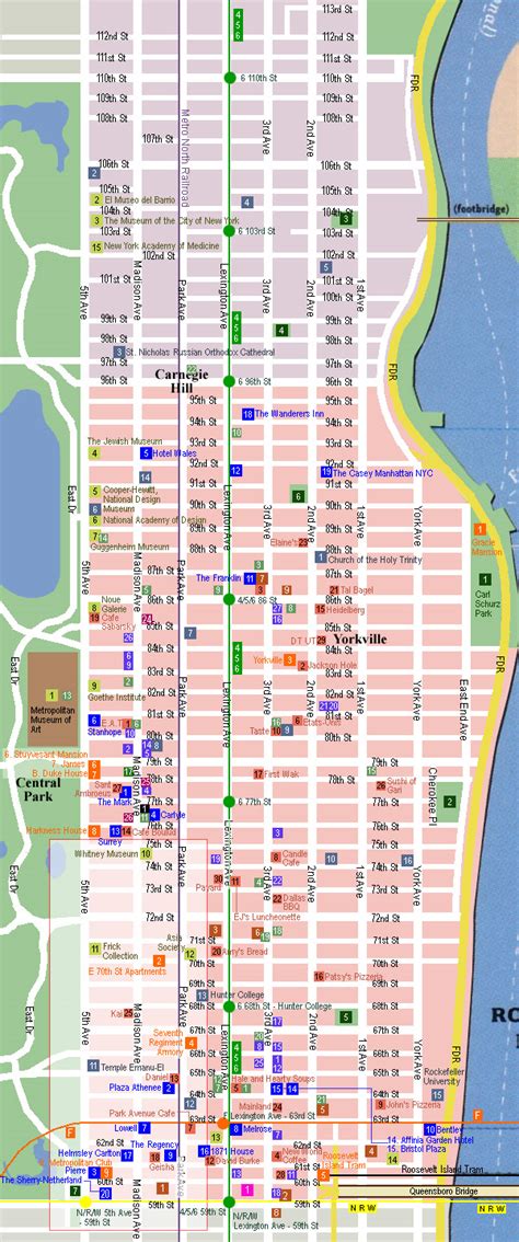 City of New York : Upper East Side Map | New York Map