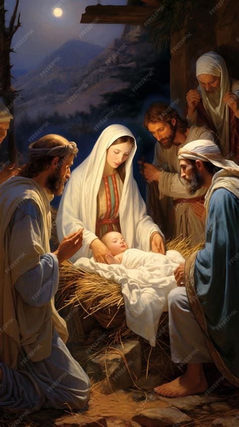 Premium Photo | Nativity Scene Celebrating the Birth of Jesus