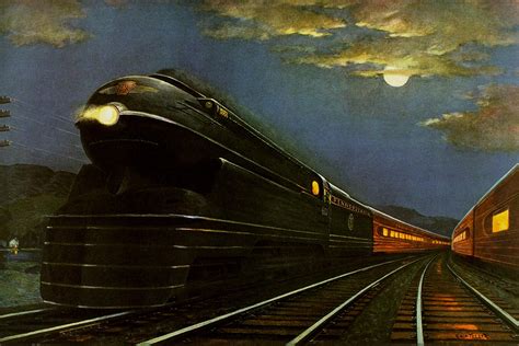 Pennsylvania Railroad S1 train art – Never Was