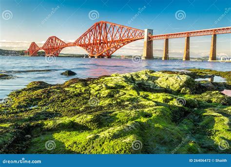 Coast at Low Tide Near the Firth of Forth Bridge Stock Photo - Image of ...