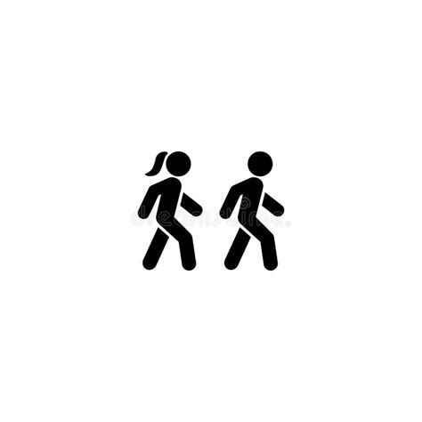 Walk Icon Symbol Logo Template. Vector Stock Vector - Illustration of ...