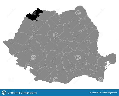 Location Map of County Satu Mare Stock Vector - Illustration of bacau ...