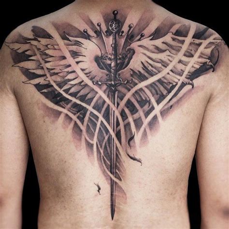 Aggregate 72+ sword back tattoos super hot - in.coedo.com.vn