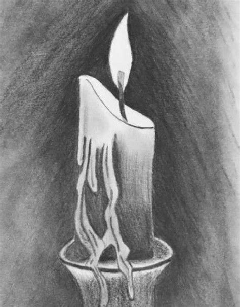 Candle Pencil Drawing