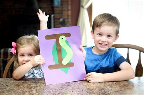 Printable Letter I Craft - I is for Inchworm (FREE Download)