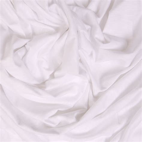 Fine White Cotton T-Shirt Jersey - Bloomsbury Square Dressmaking Fabric