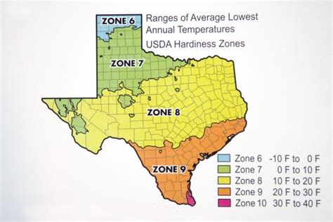 Texas Garden Zone Map