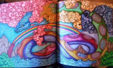 rainbow serpent from mythic world coloring book done mostly in alcohol ...