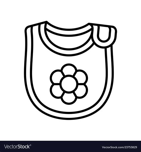 Baby bib icon Royalty Free Vector Image - VectorStock