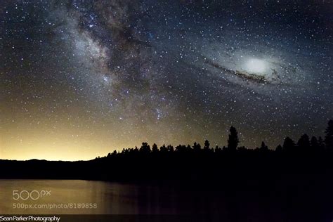 Photograph Milky Way & Andromeda Galaxy Collision by Sean Parker on 500px