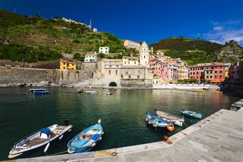 Beach in Vernazza Town, Cinque Terre National Park Stock Photo - Image ...