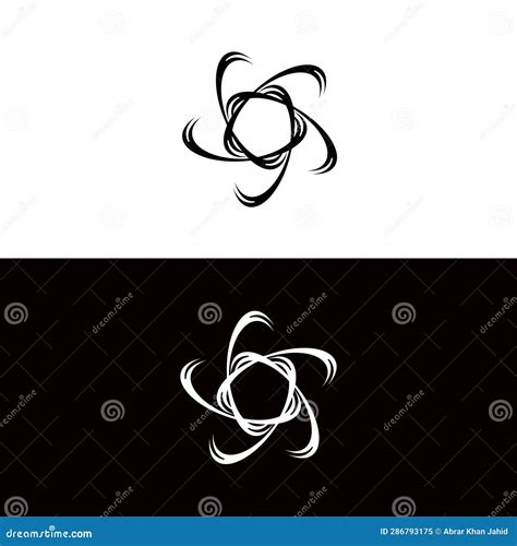 Black and White Circle Vector Logo Template Stock Illustration ...