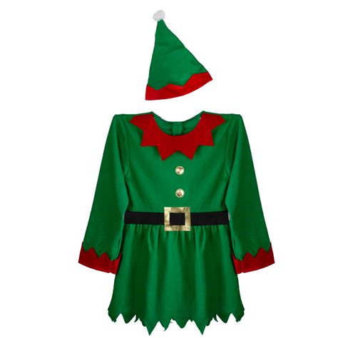 Red & Green Woman's Elf Christmas Costume - Large | Christmas Central